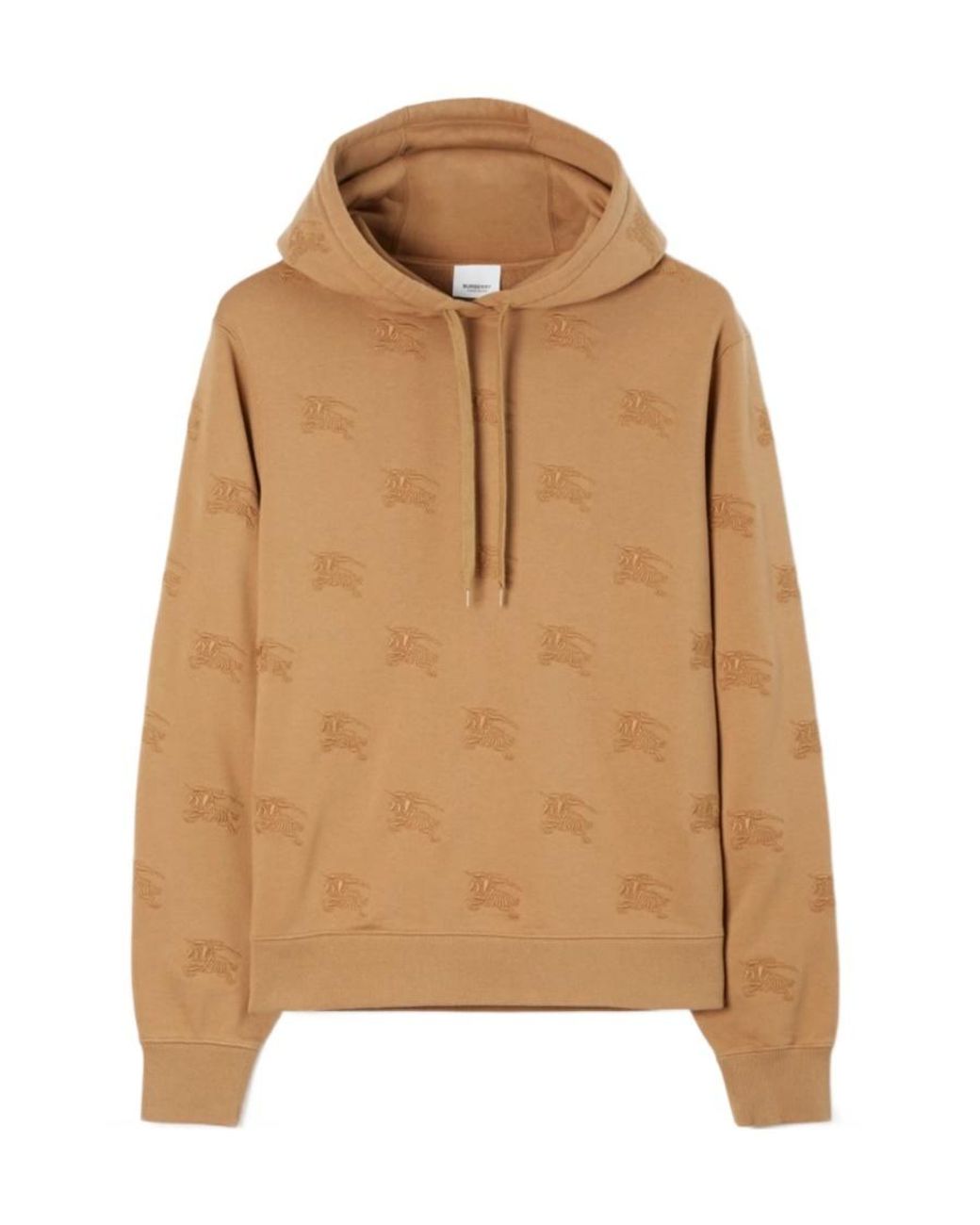 Burberry Brown Logo Embroidered Drawstring Hoodie