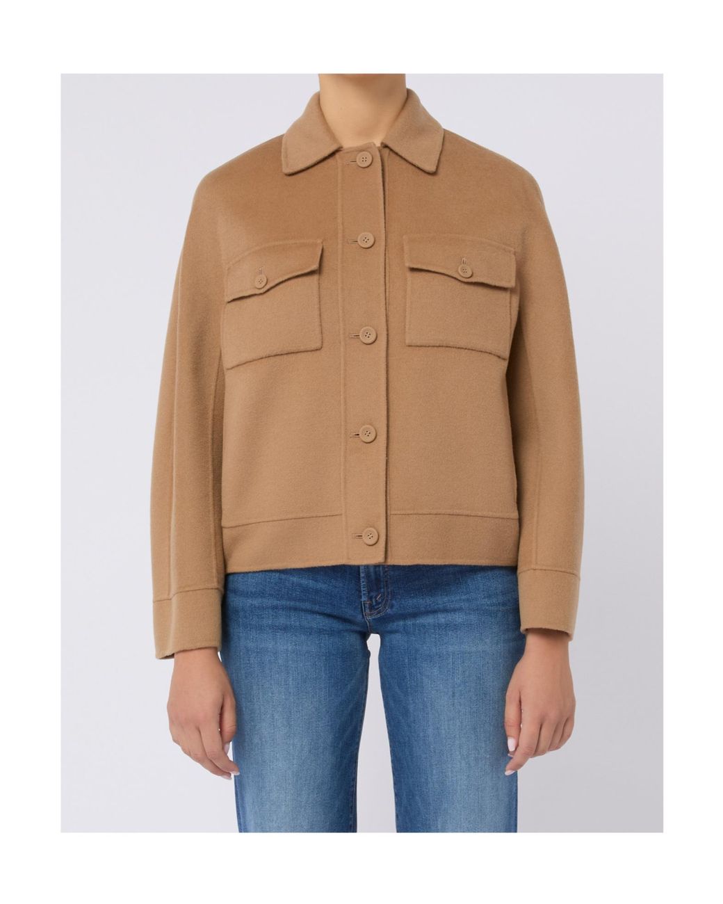 Max Mara Brown Studio Fiero Button-Up Jacket