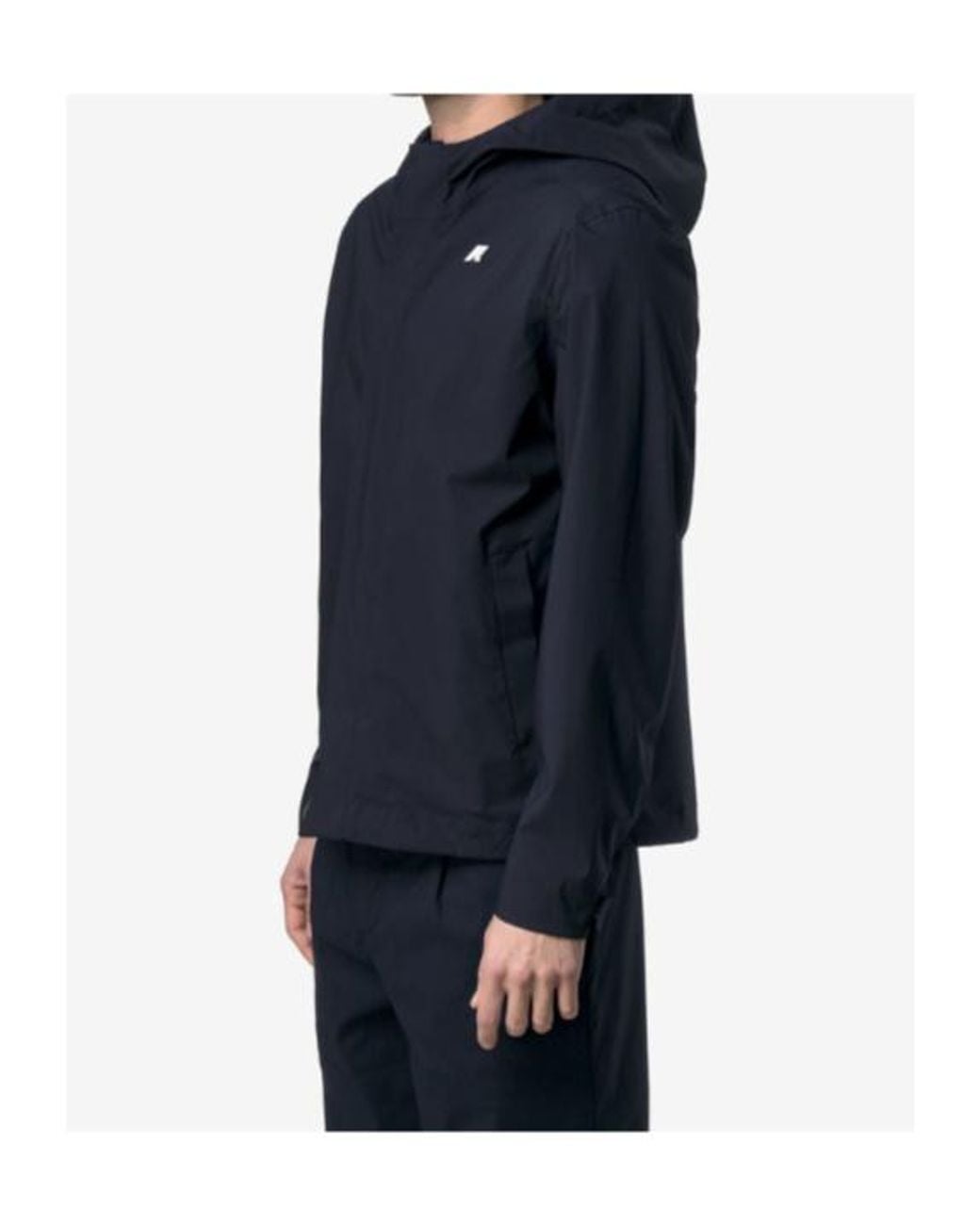 K-Way Blue Stretch Hooded Jacket for men