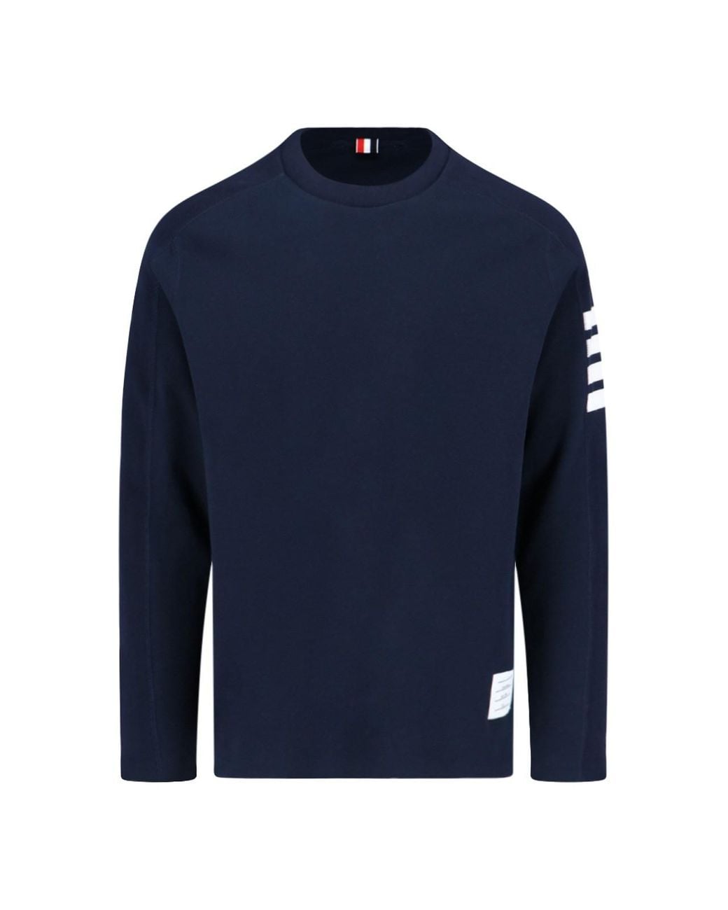 Thom Browne Blue Bar Striped Crewneck Sweatshirt for men