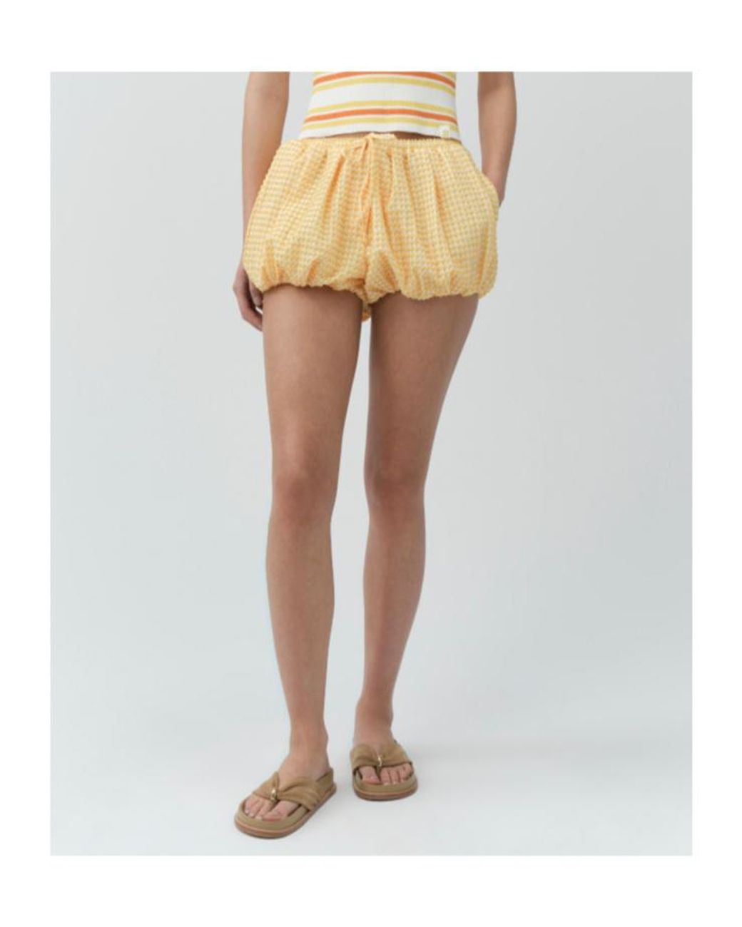 Jonathan Simkhai Natural Addie Bubble Shorts