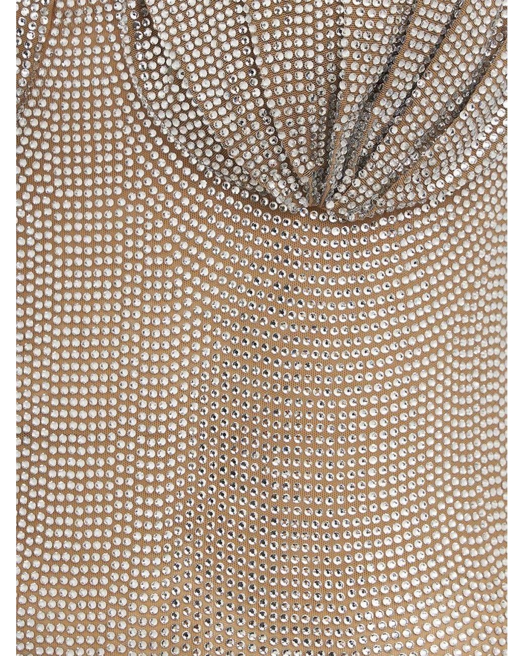 GIUSEPPE DI MORABITO Natural Crystal-Embellished Dress