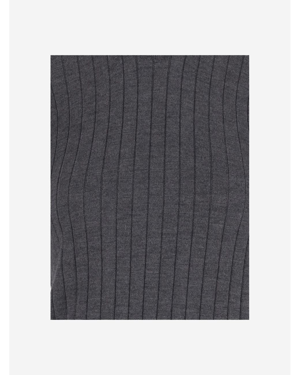 Bottega Veneta Gray Knitted Top