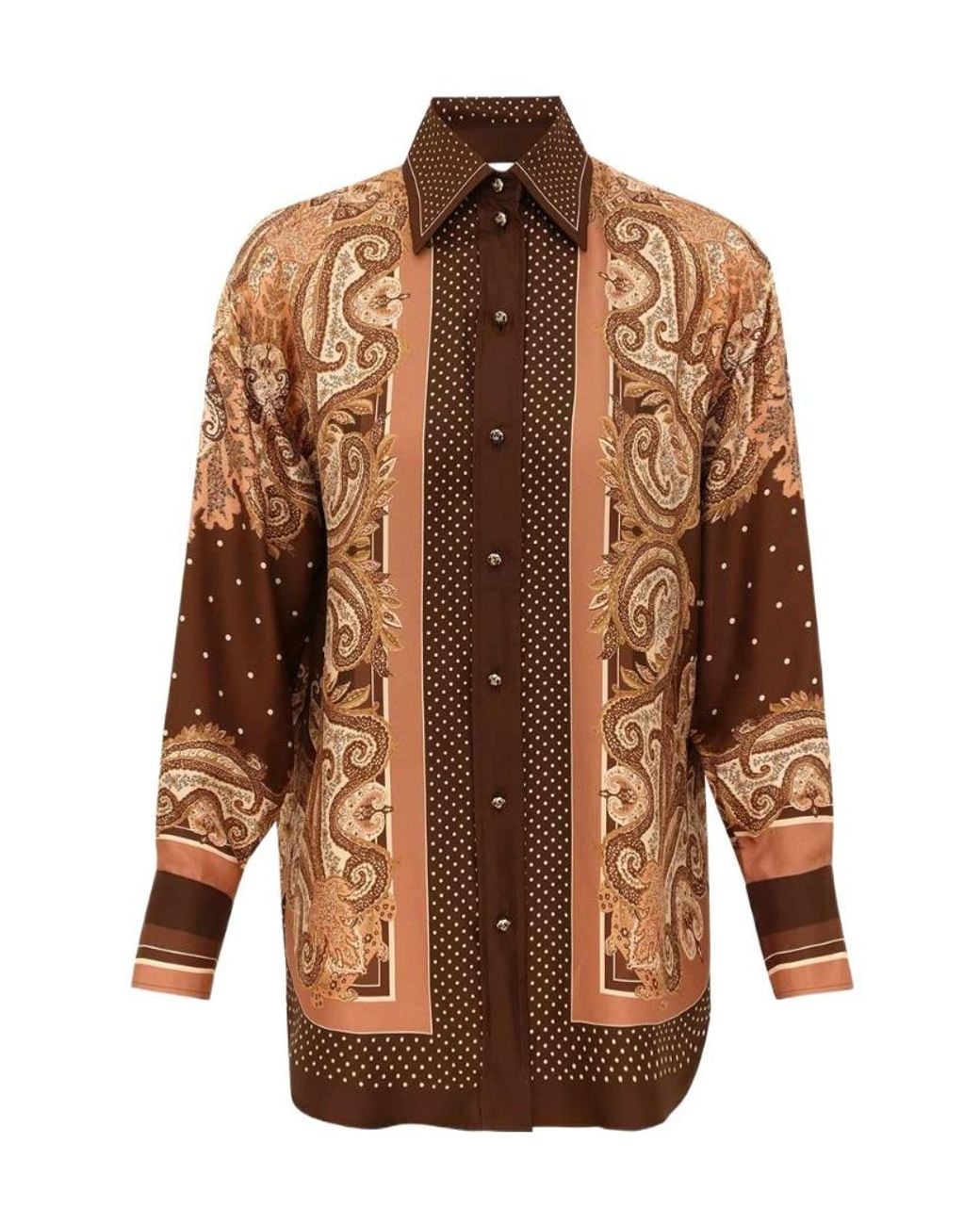 Zimmermann Brown Luna Relaxed Shirt
