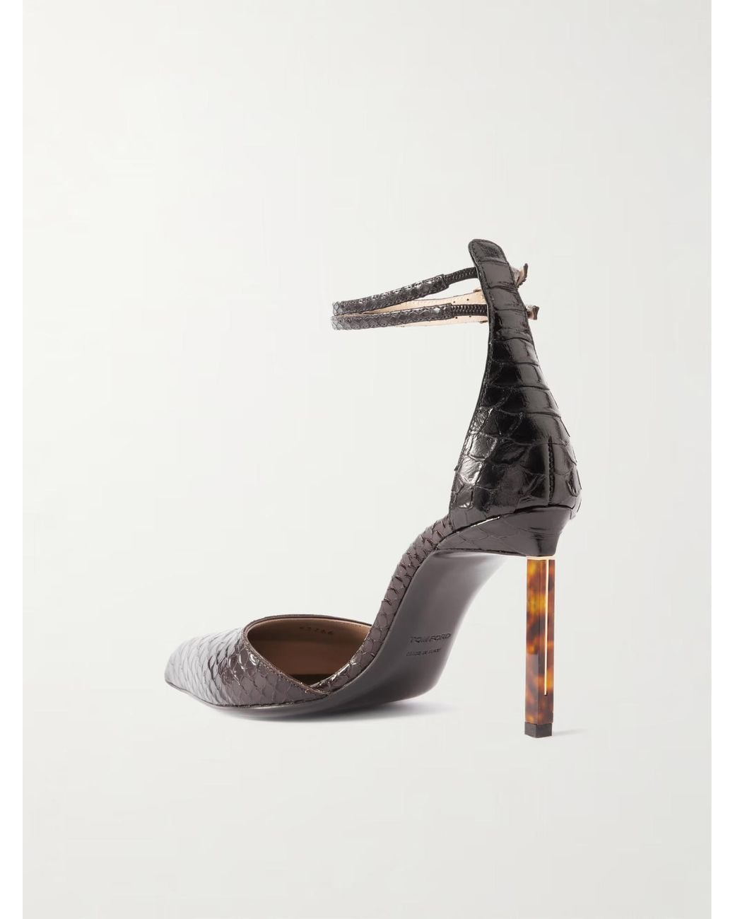 Tom Ford Multicolor Snake-Print Leather High Heels