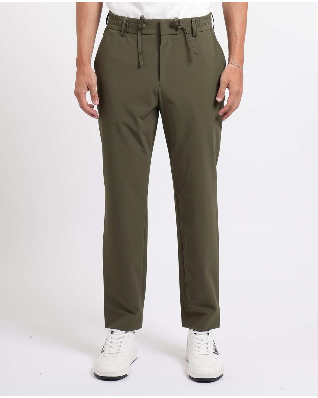Boss Gray Trousers With Belt Loops for men