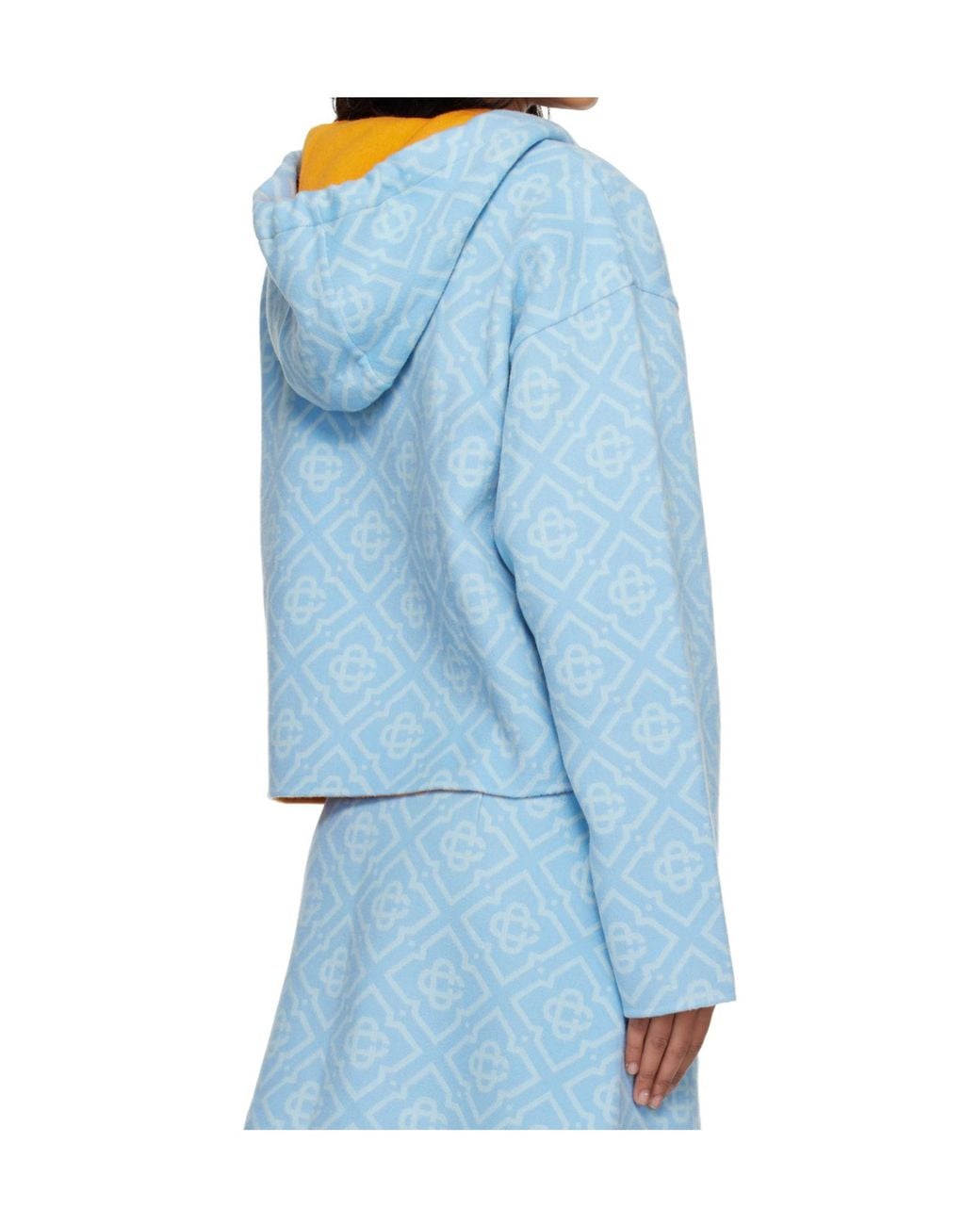 Casablanca Blue Monogram Hooded Jacket