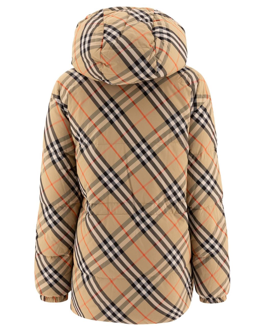 Burberry Metallic Checked Hooded Reversible Down Jacket