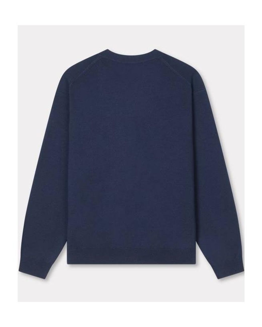 KENZO Blue V-Neck Buttoned Cardigan for men