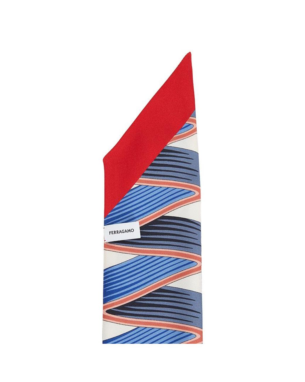 Ferragamo Blue Pattern Scarf