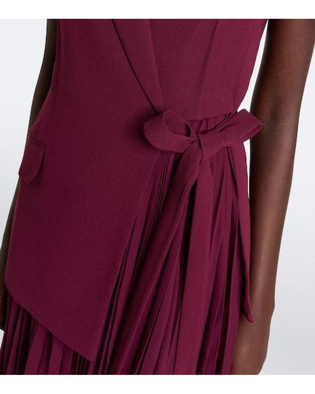 Jonathan Simkhai Purple Helena Crepe Midi Dress