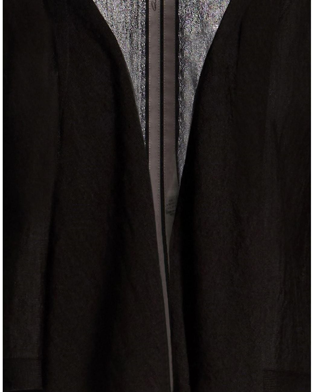 Rick Owens Black Solid-Color Wool Knit Sweater