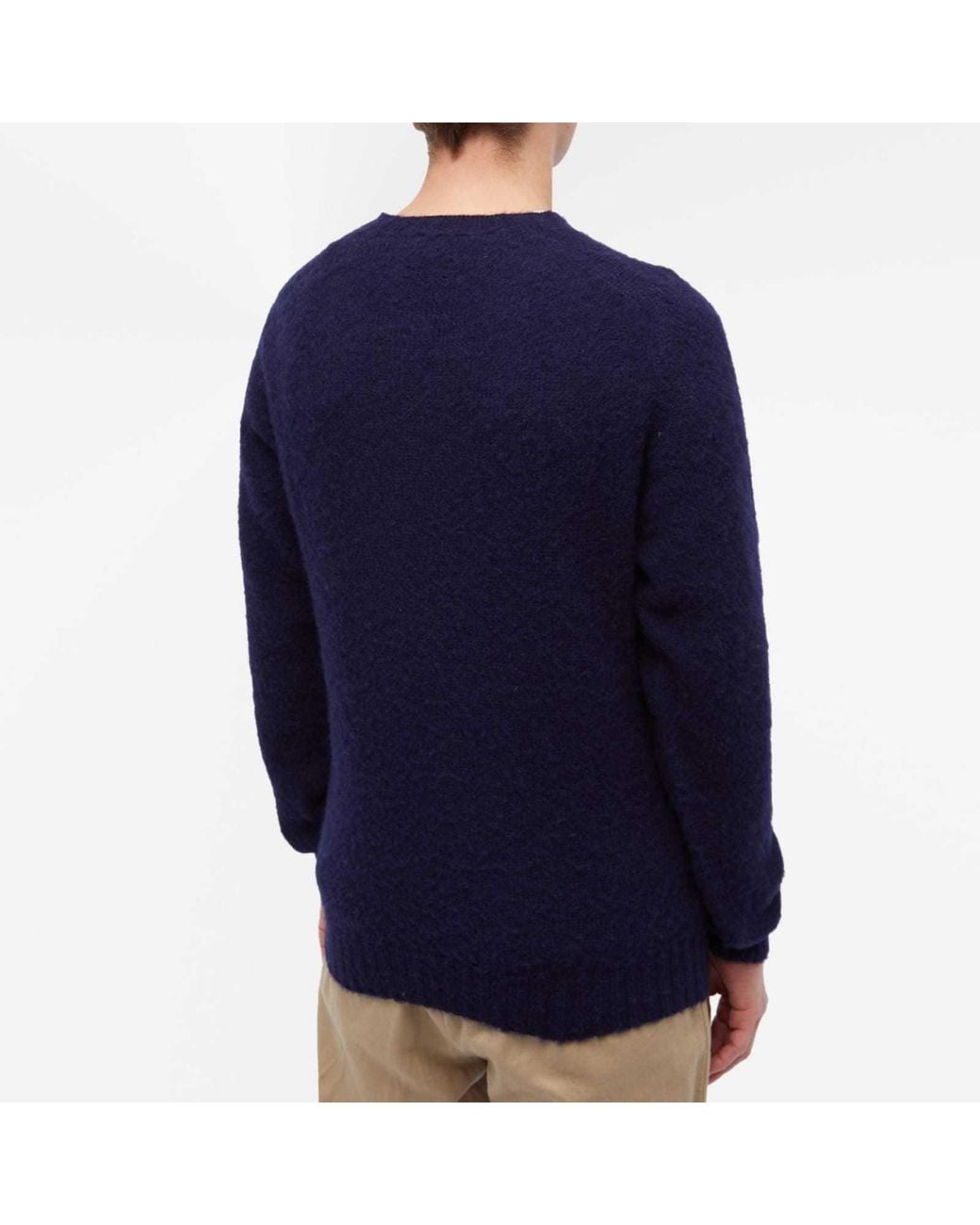 Drake's Blue Long-Sleeved Sweater for men