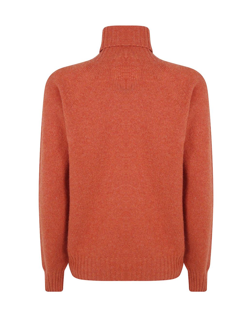 Drumohr Orange Ribbed Turtleneck Knitted Sweater