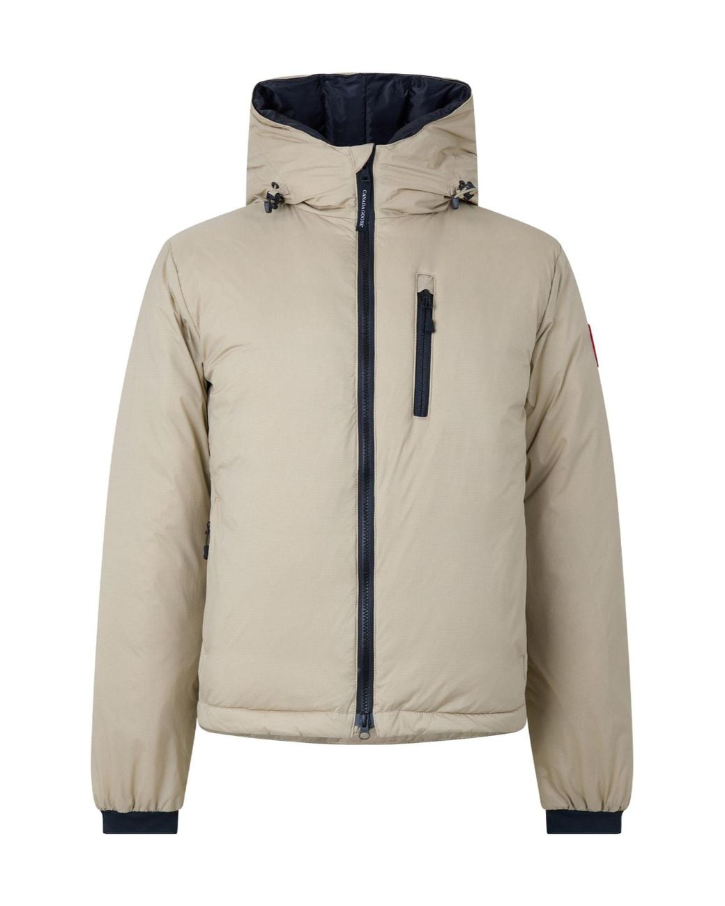 Canada Goose Natural Lodge Down 750-Fill Dwr Wind Resistant Hooded Short Puffer Jacket for men