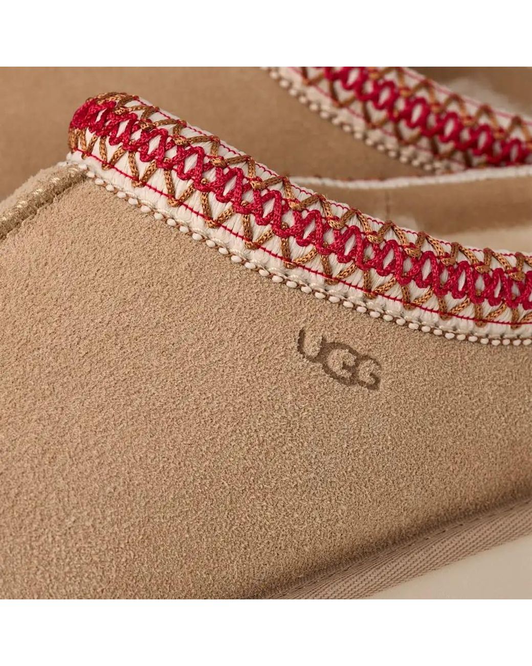 Ugg Brown Tasman Ii Logo Debossed Slippers