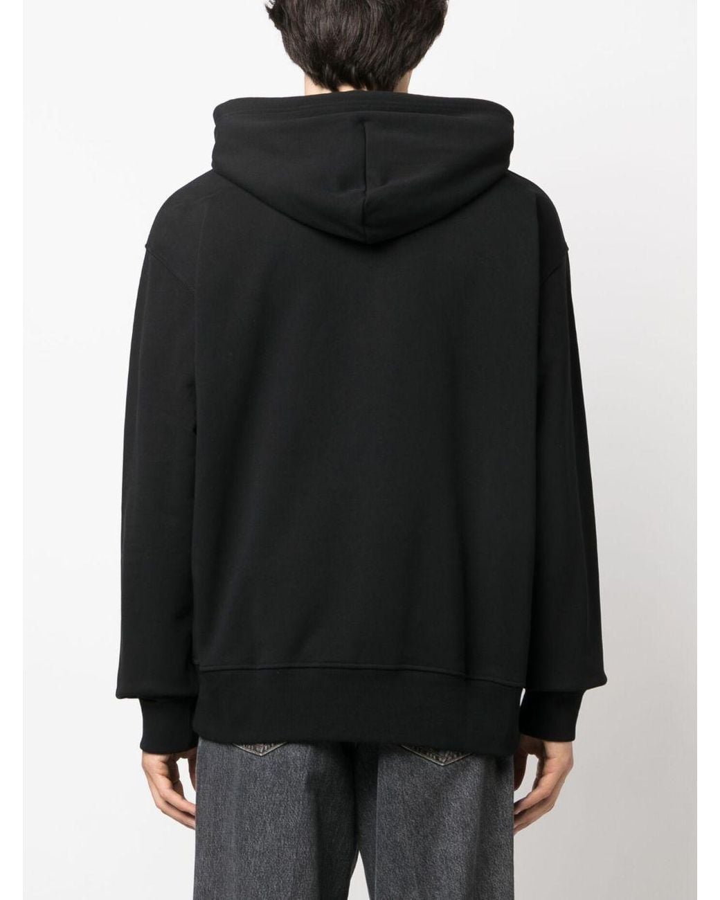 DIESEL Black Macs-Hood-Od Logo Plaque Hoodie for men
