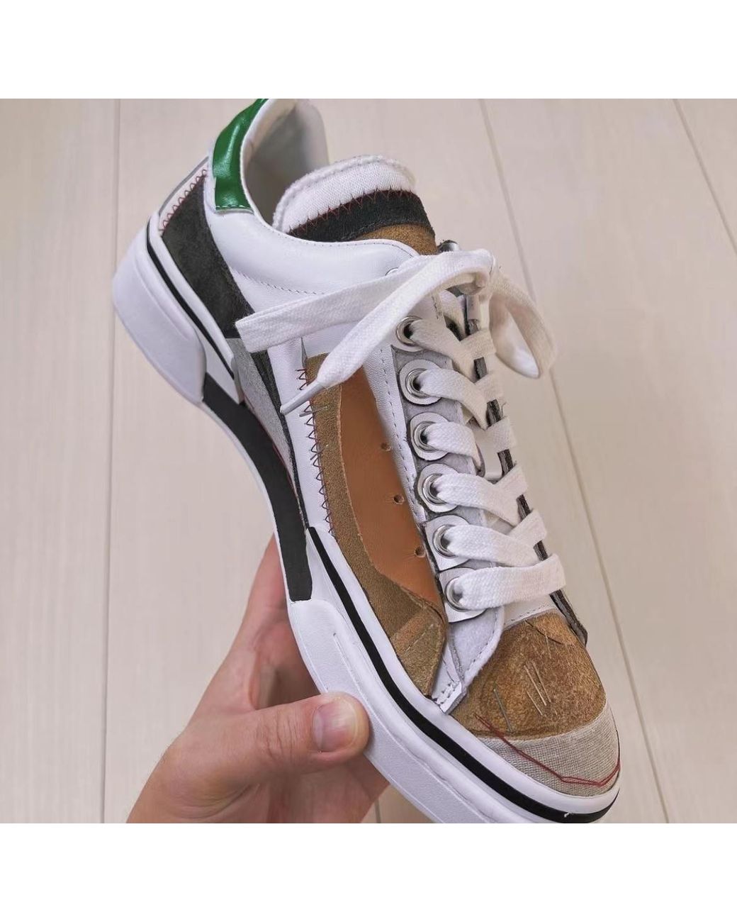Kolor White Vintage Lace-Up Sneakers for men