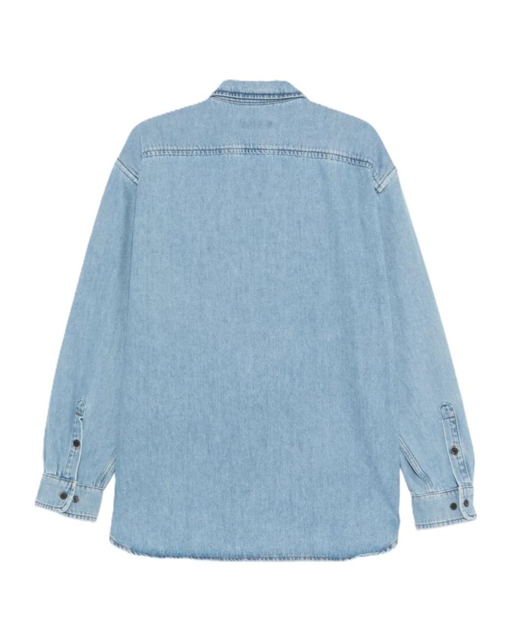 Dries Van Noten Blue Zipped Shirt for men