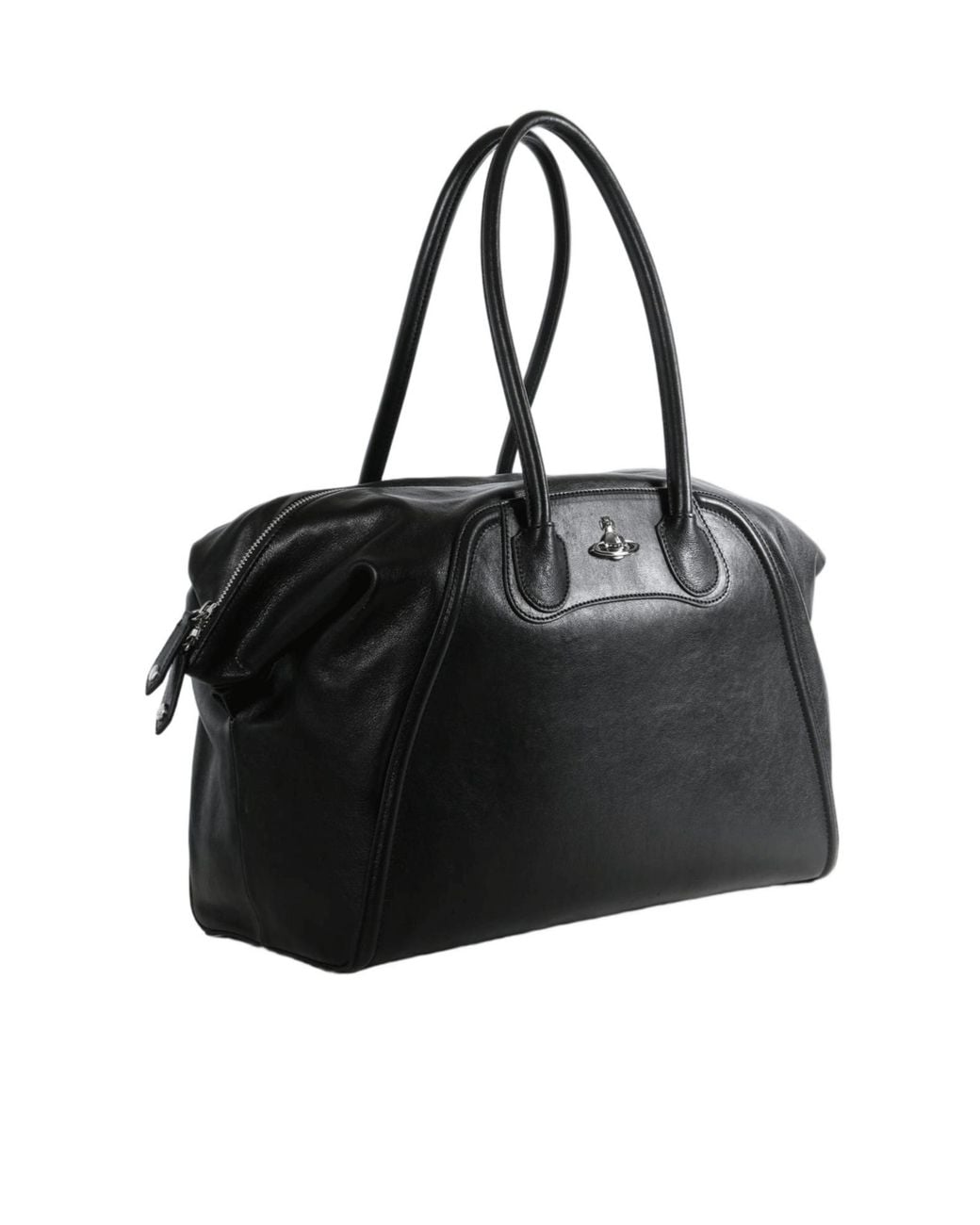 Vivienne Westwood Black Orb-Plaque Shoulder Bag