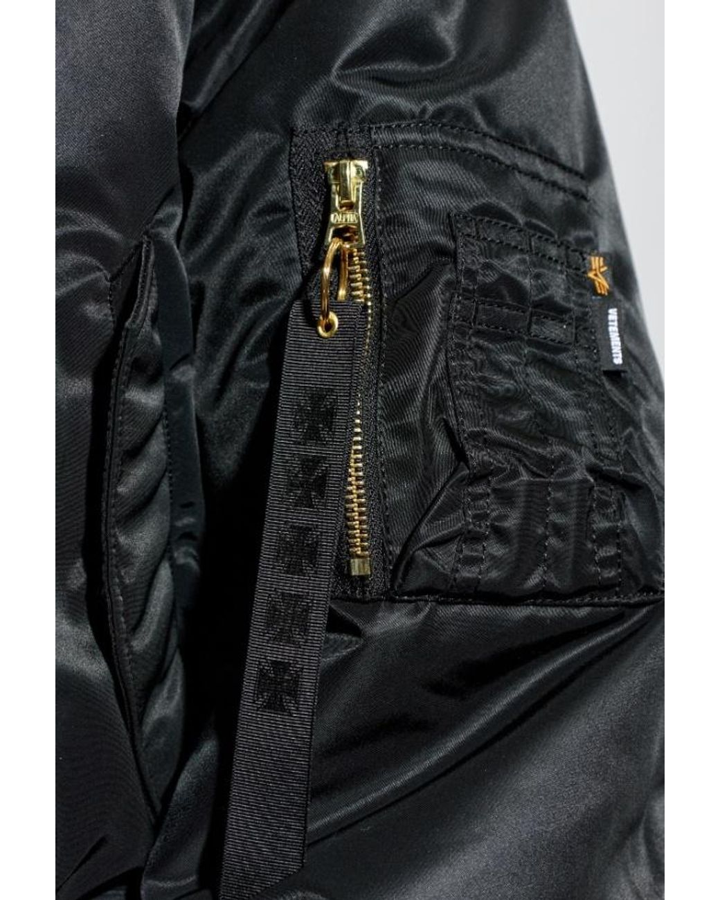 Vetements Black Zip-Fastening Bomber Jacket for men