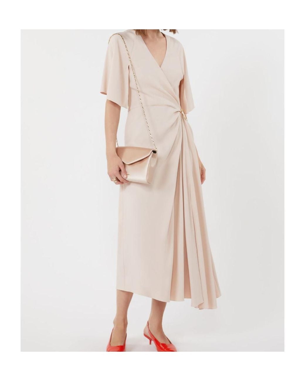 Max Mara Pink Viscose Envers Satin Dress