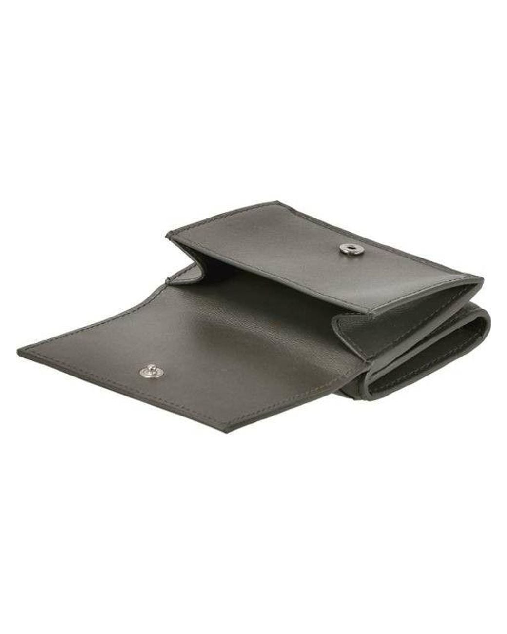 Bottega Veneta Gray Intrecciato 3-Fold Wallet