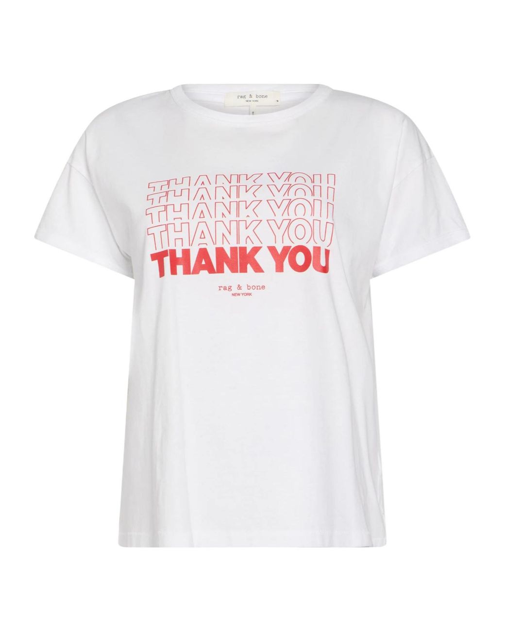 Rag & Bone White Printed Shortsleeve Tshirt