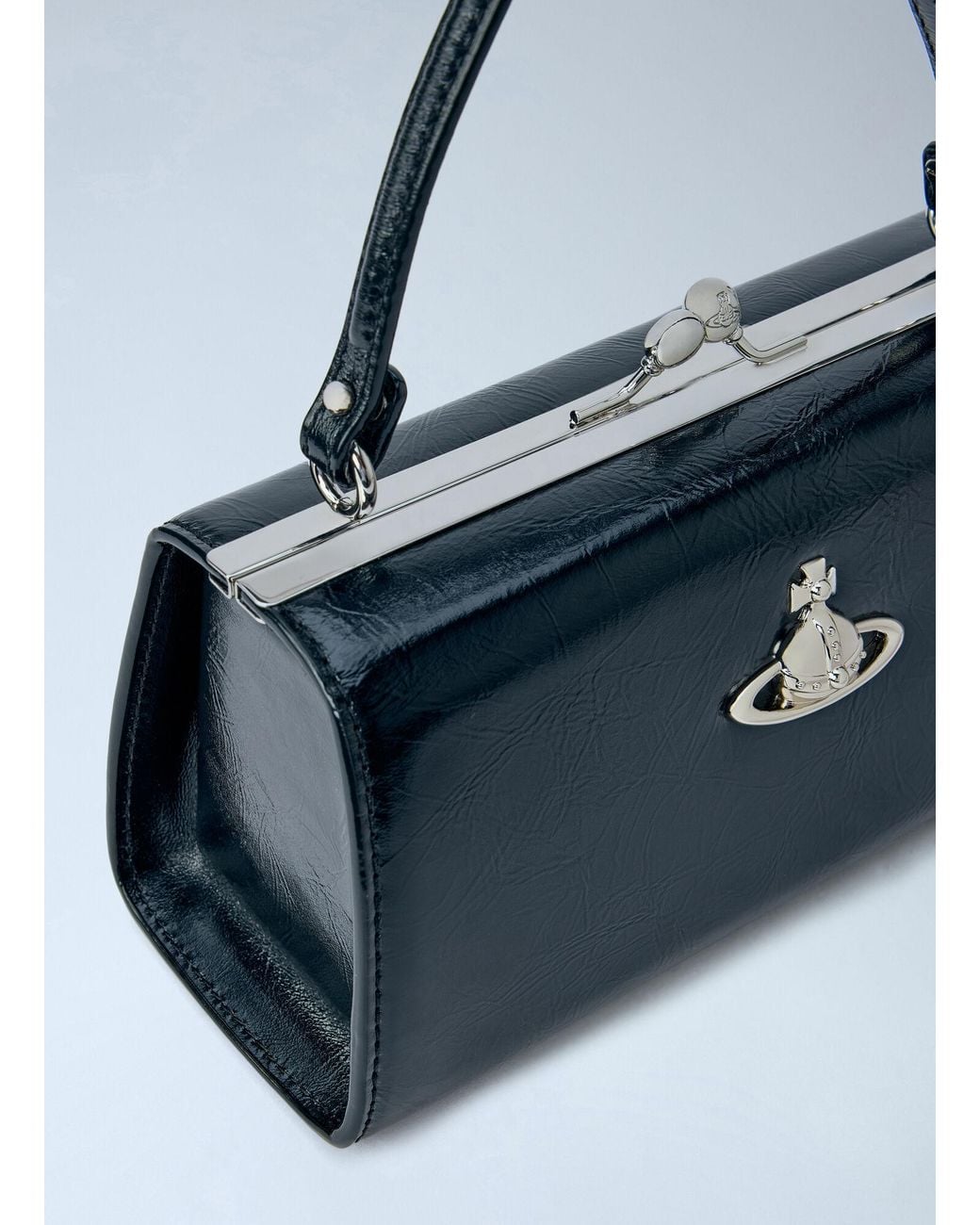 Vivienne Westwood Black Xl Frame Tote Bag