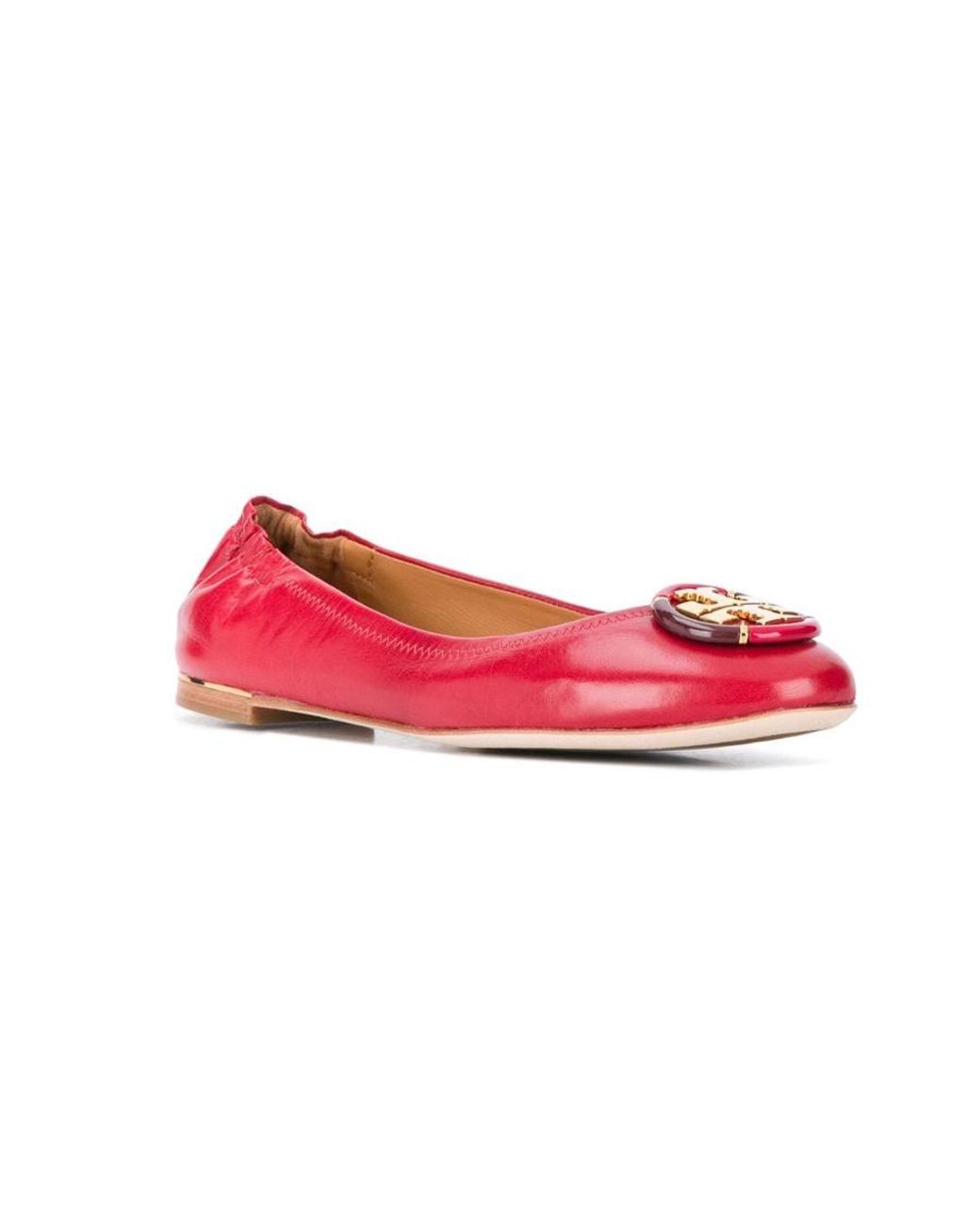 Tory Burch Pink Round-Head Flat Shoes