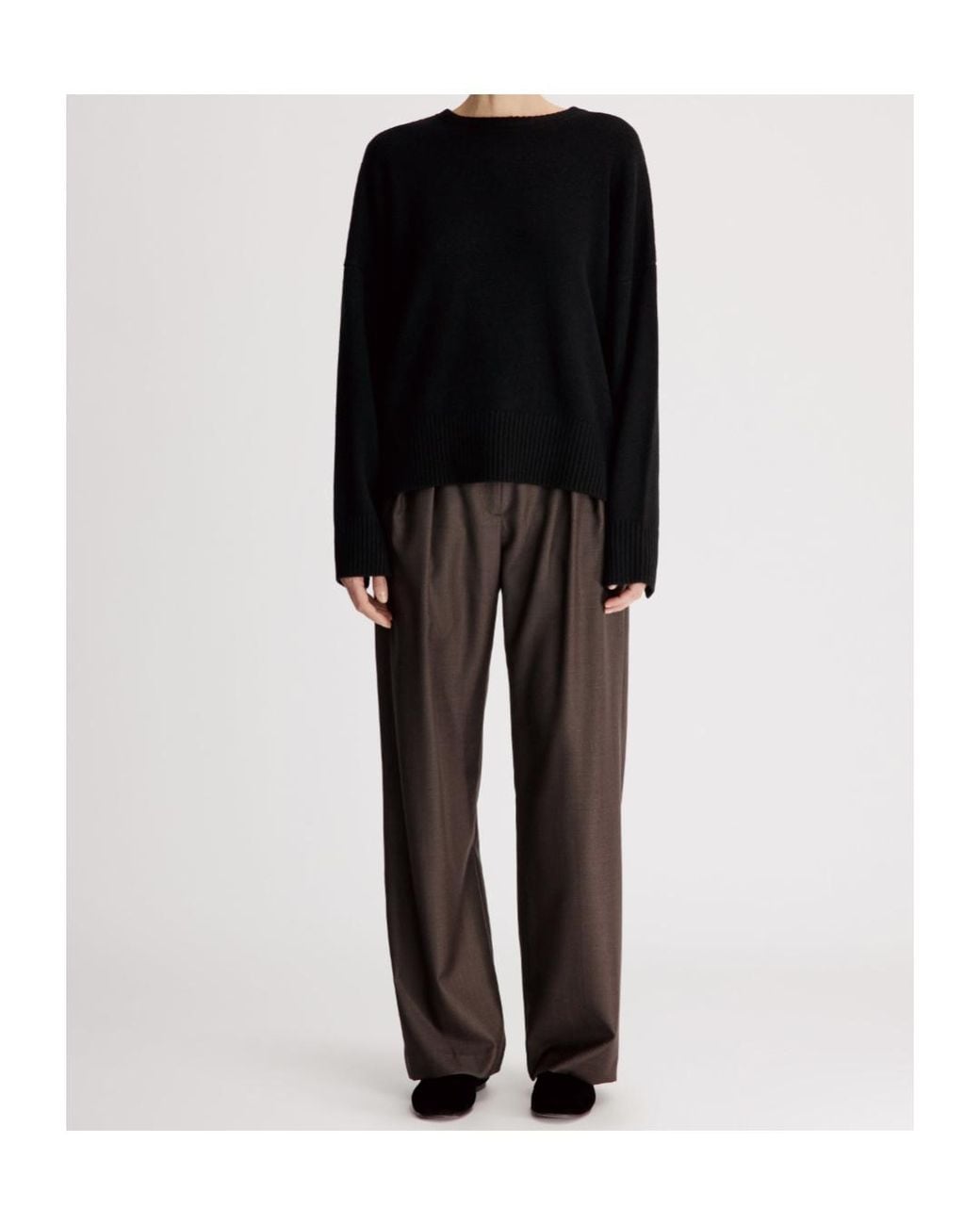 Loulou de Saison Black Anton Crewneck Jumper