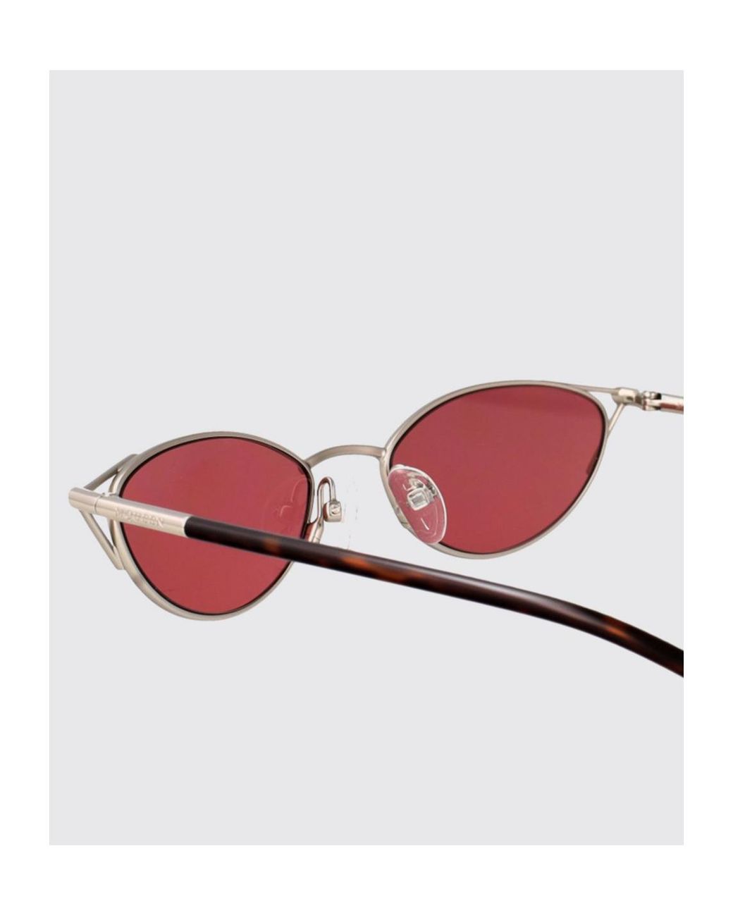 McQueen White Eyewear Oval Frame Sunglasses
