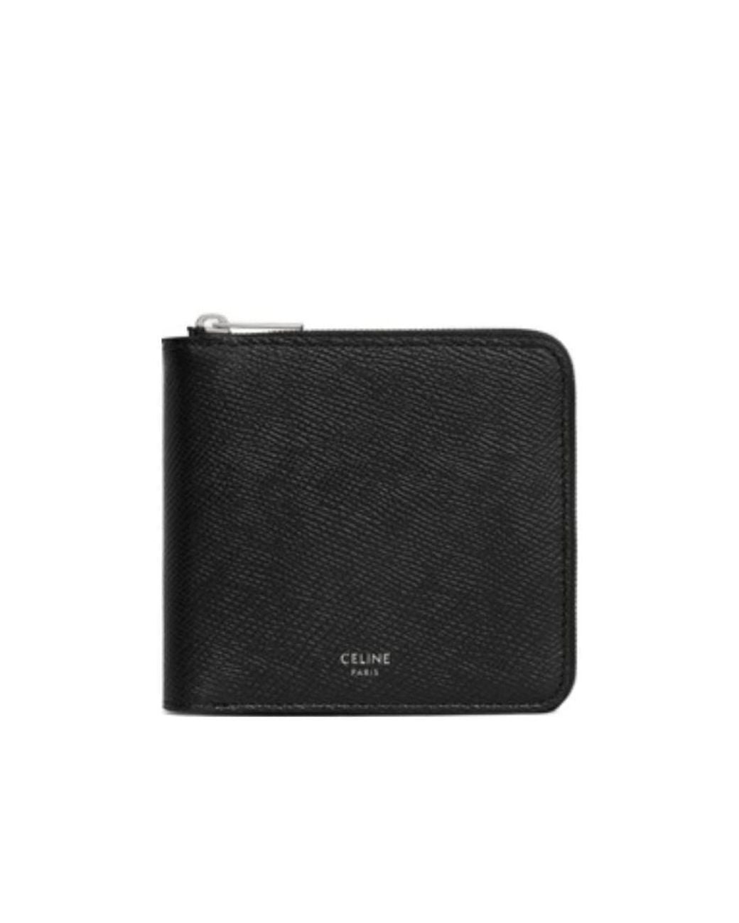 Céline Black Zipped Bi-Fold Wallet for men