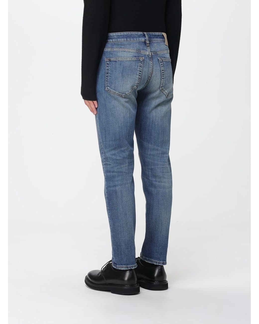 Pt Pantaloni Blue Logo Denim Pants for men