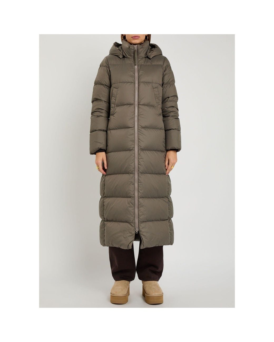 Canada Goose Brown Simple Thick Down Coat