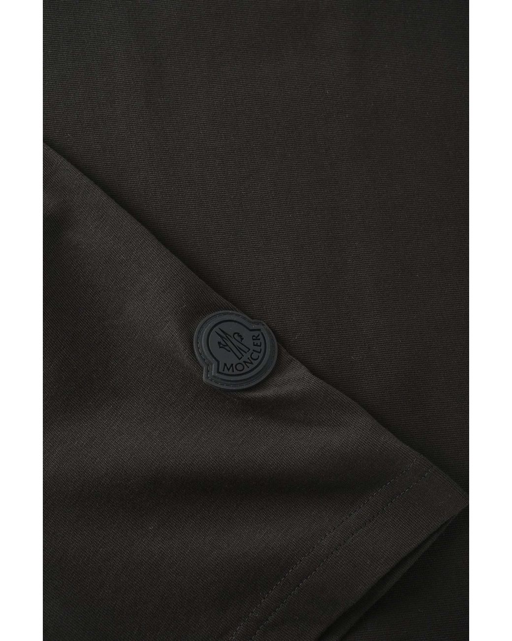 Moncler Black Logo Printed Crewneck T-Shirt for men