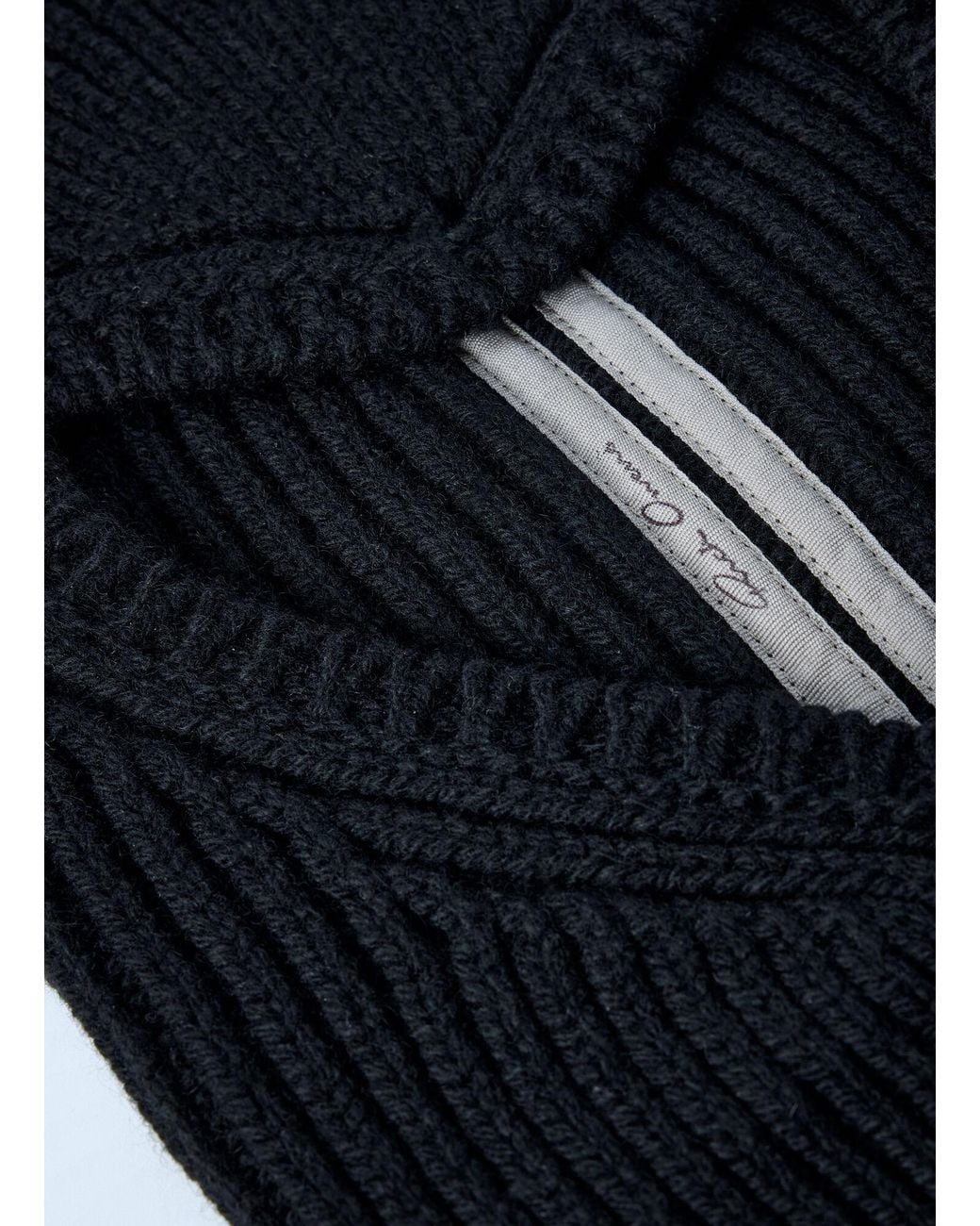 Rick Owens Blue Porterville Ribbed Skull Hat for men
