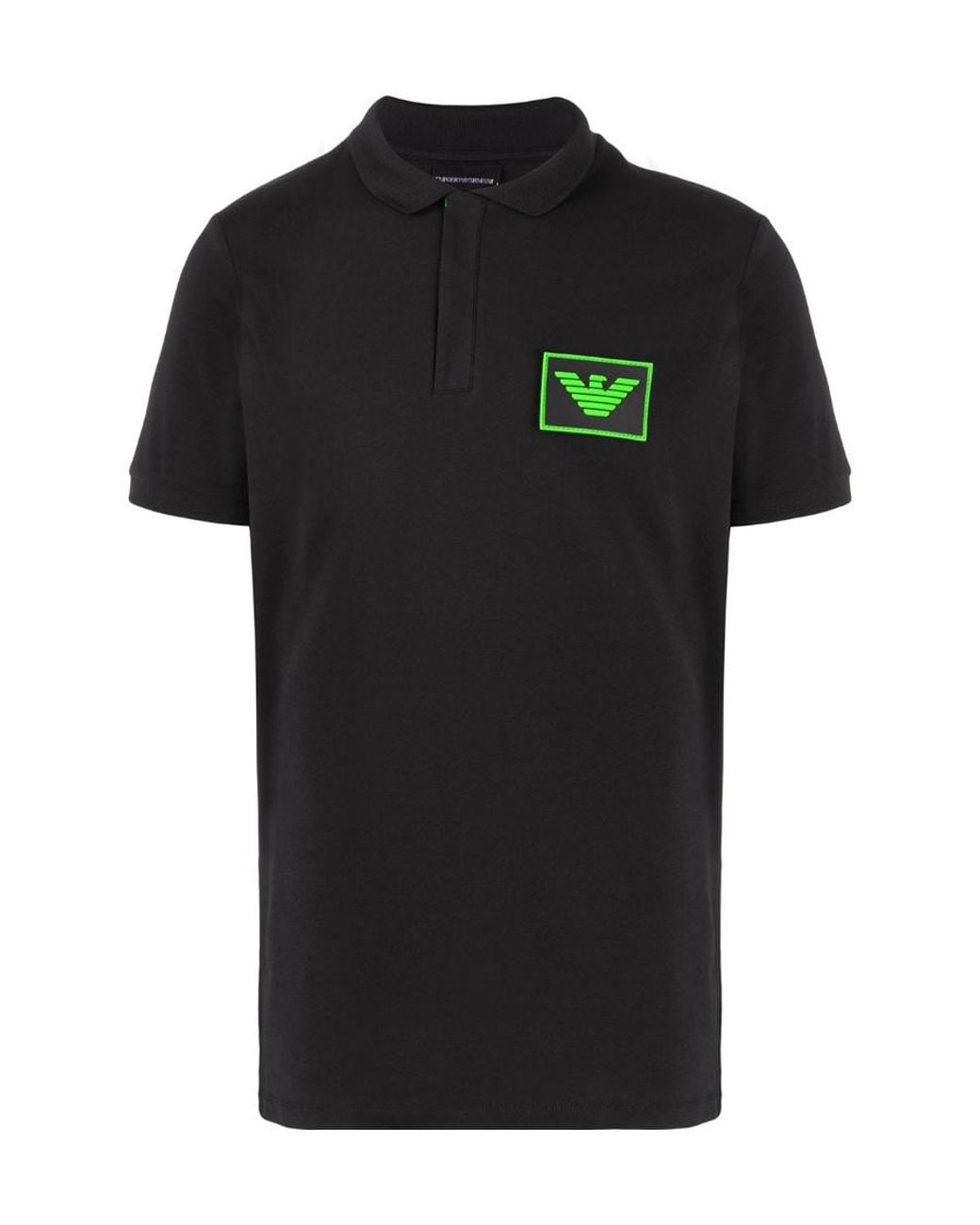 Emporio Armani Black Logo Polo Shirt for men