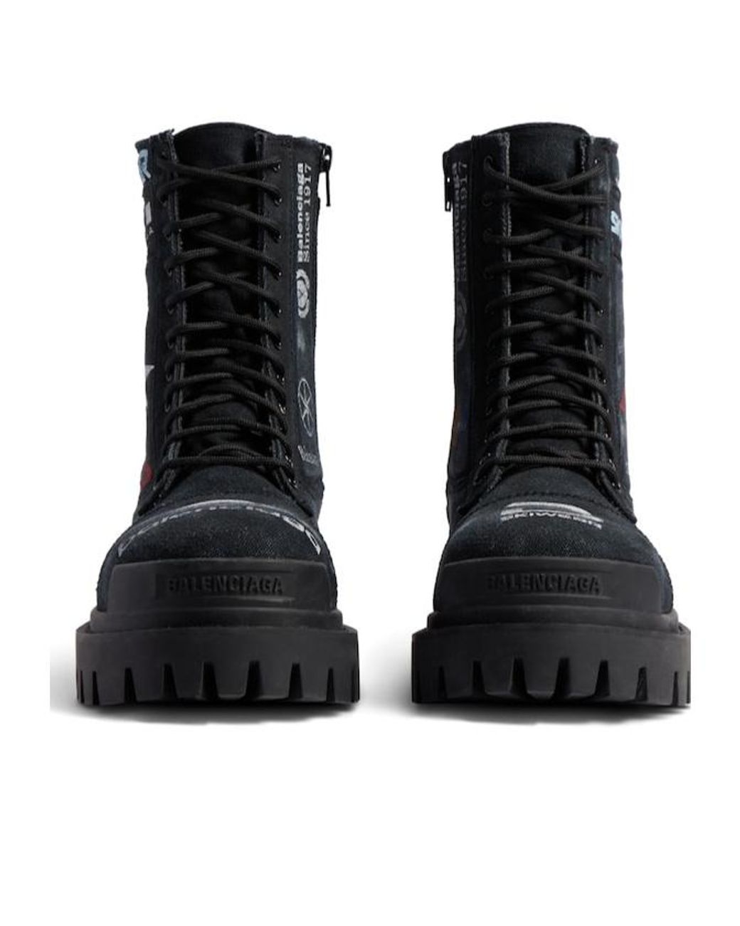 個人装備 BALENCIAGA combat strike Boots Men's Combat Strike Boot in Black | Balenciaga CA