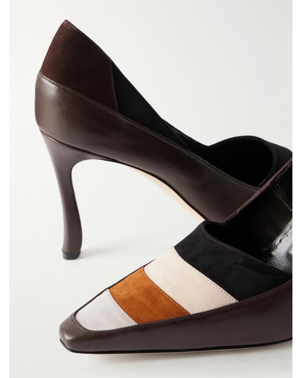 Manolo Blahnik Multicolor Color-Block High Heels