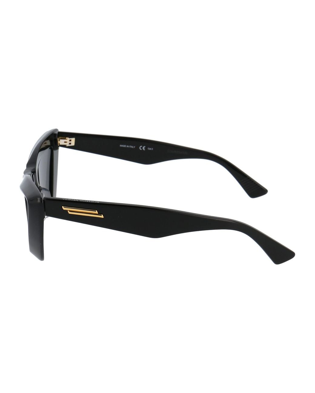 Bottega Veneta White Eyewear Cat-Eye Frame Sunglasses