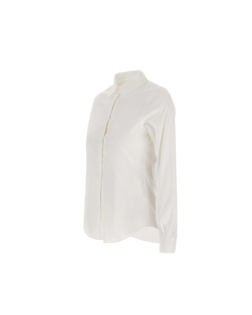 Aspesi White Buttoned Long-Sleeved Shirt