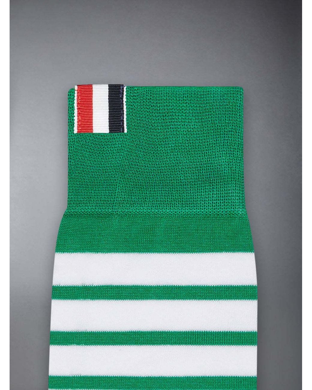 Thom Browne Green Four-Bar Socks