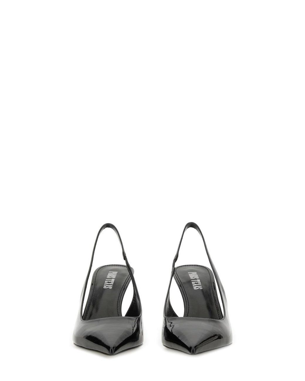 Paris Texas Black Lidia Slingback Heeled Pumps