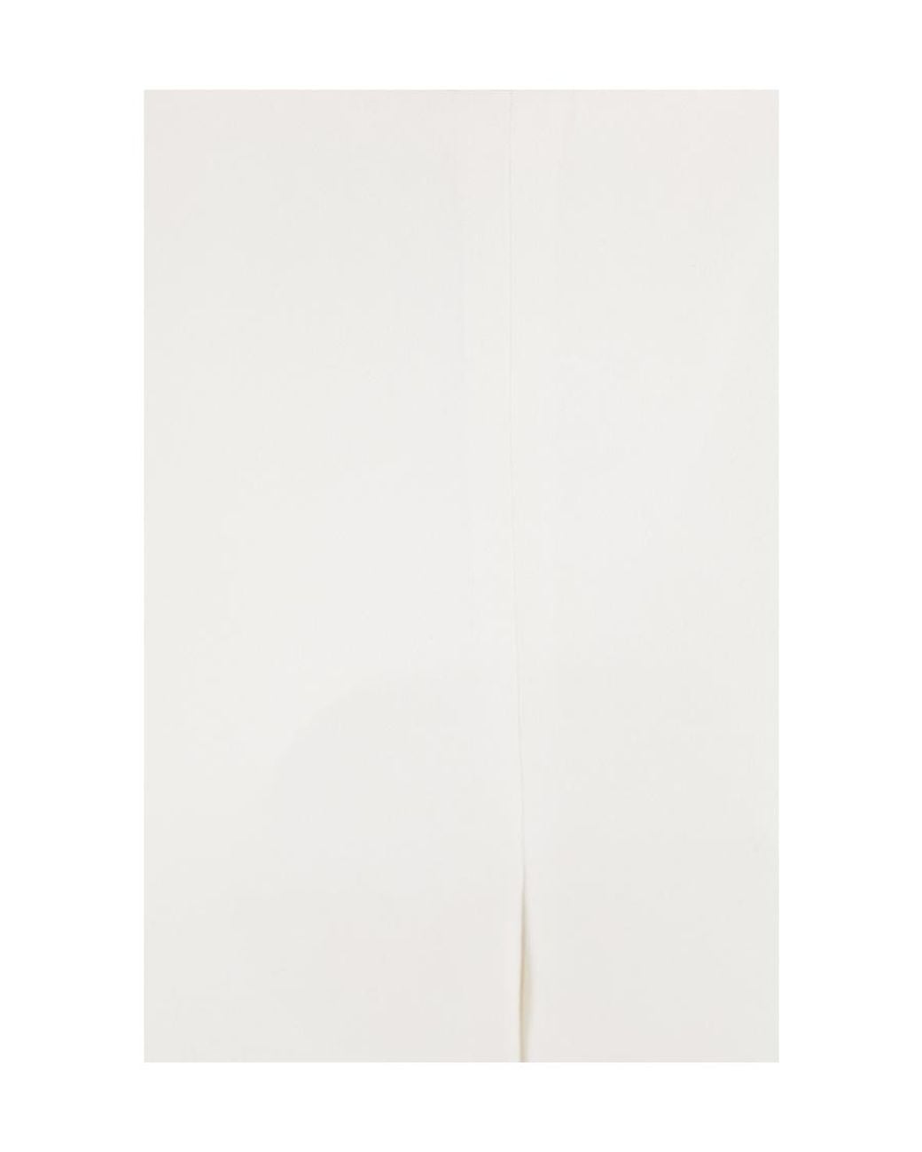 Valentino White High Waist Wide Leg Trousers