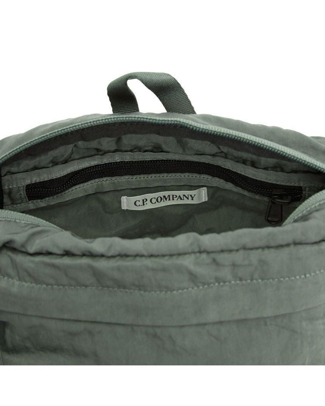 C P Company Gray Lens Detail Zipped Messenger Bag for men