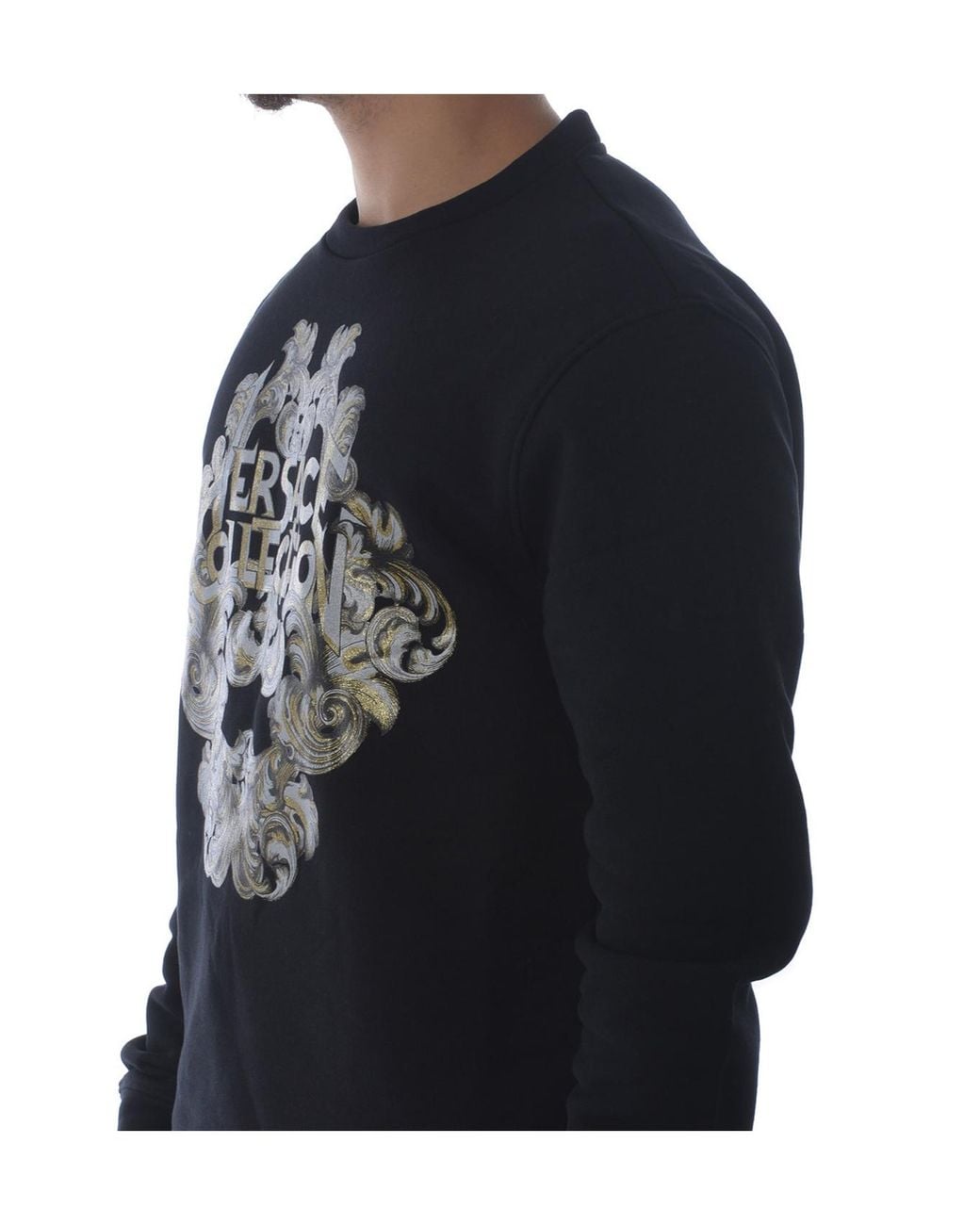 Versace Black Pattern Sweater for men