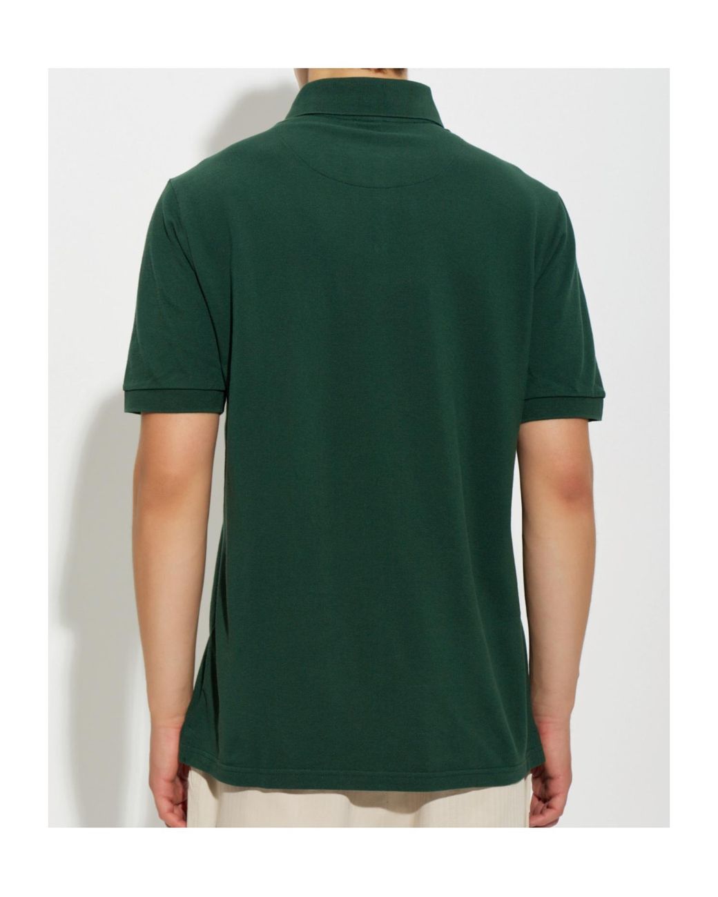 Etro Green Logo-Embroidered Polo Shirt for men