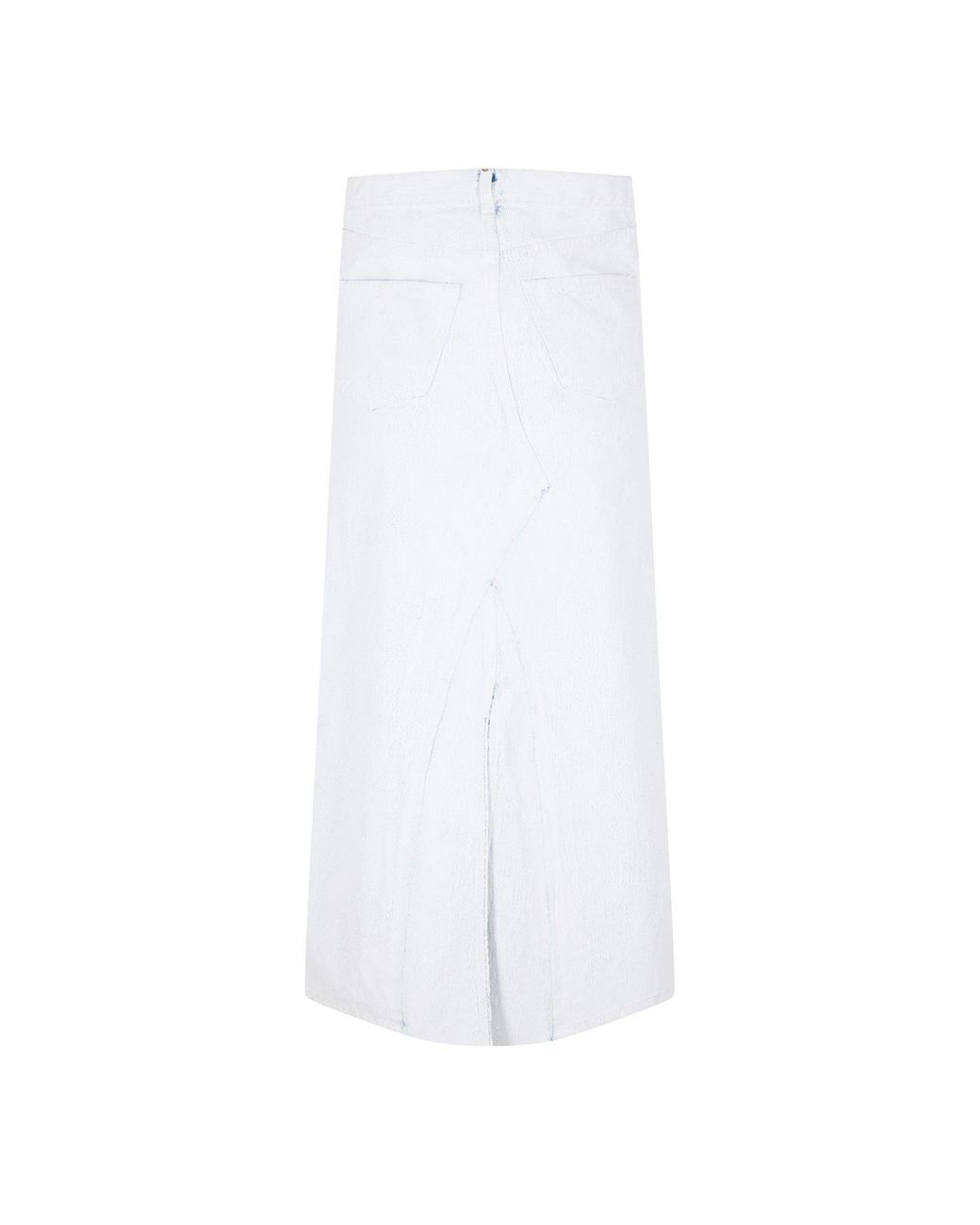 Maison Margiela White Painted Denim Skirt