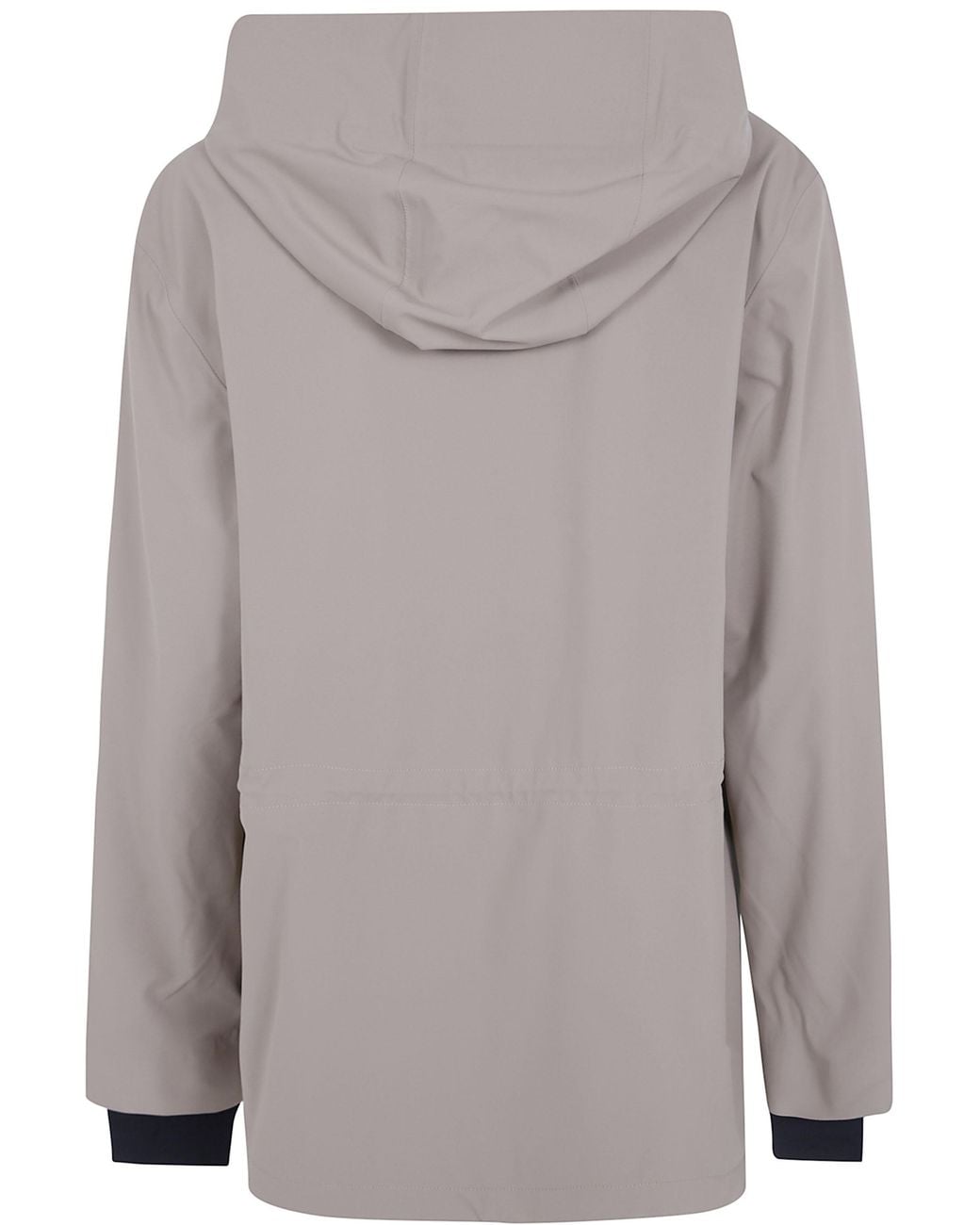 Rains Gray Drawstring Hooded Coat